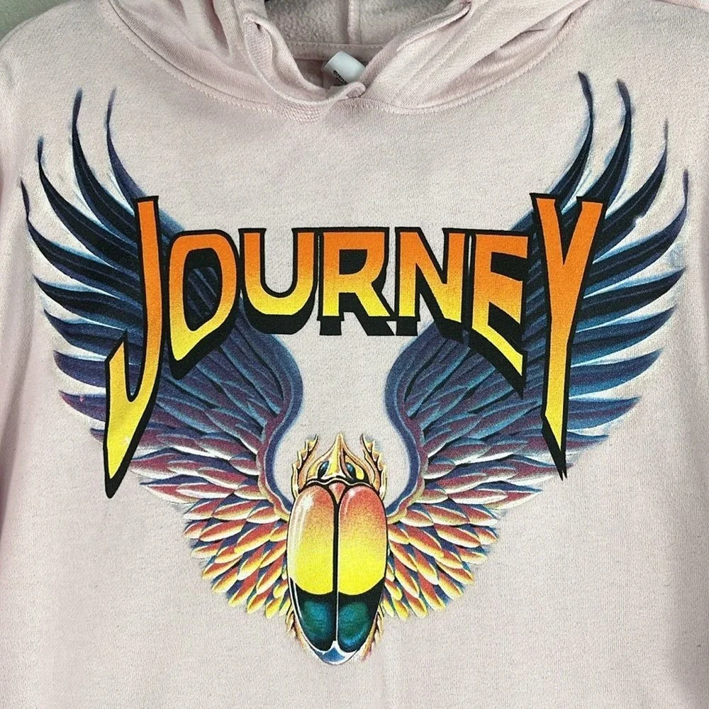 Nomota LLC Journey Classic Scarab Band Hoodie Pullover Womens Size XL Pink Soft‎